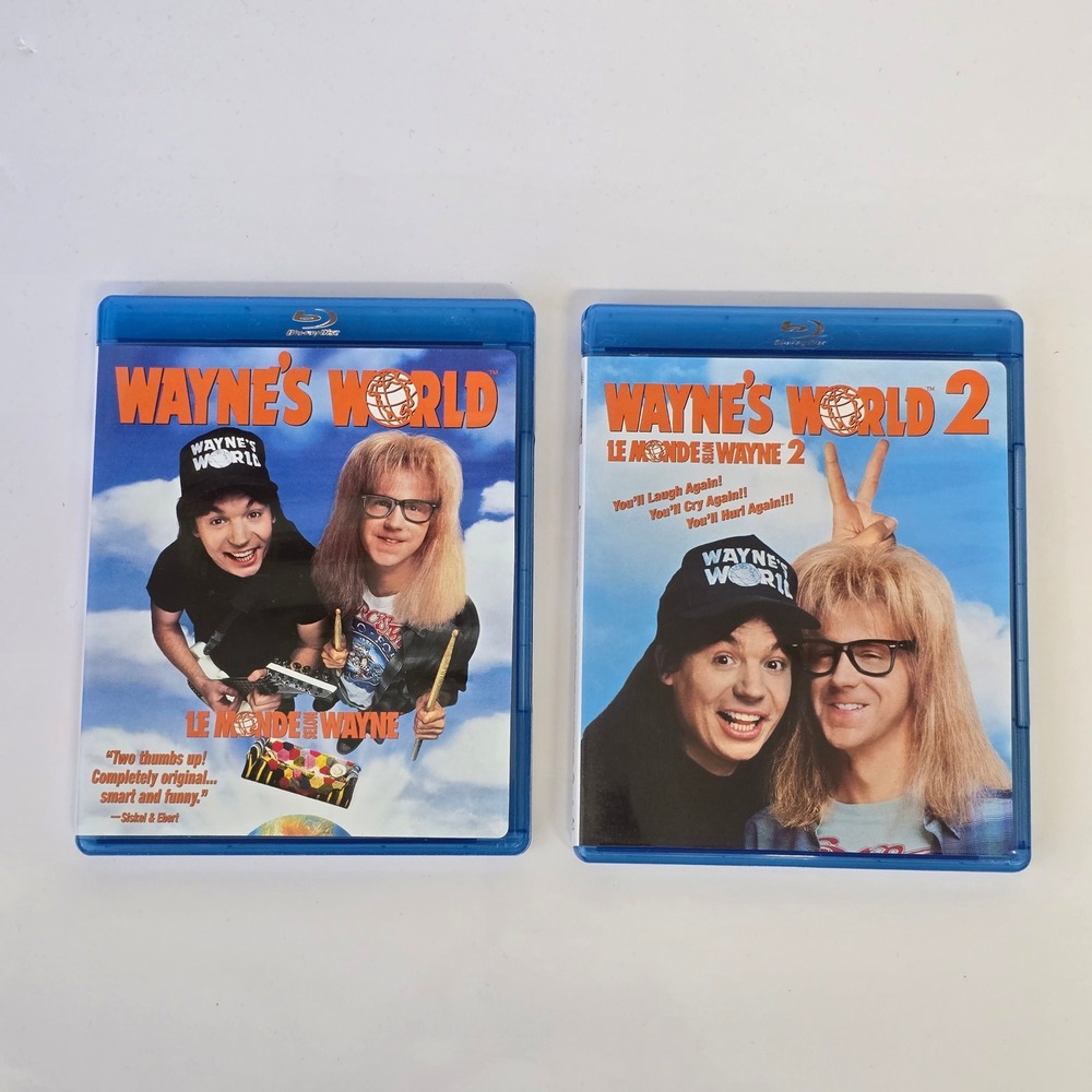 Waynes World 1 & 2 Blu-ray Set Mike Myers Dana Carvey Comedy Cult Classic